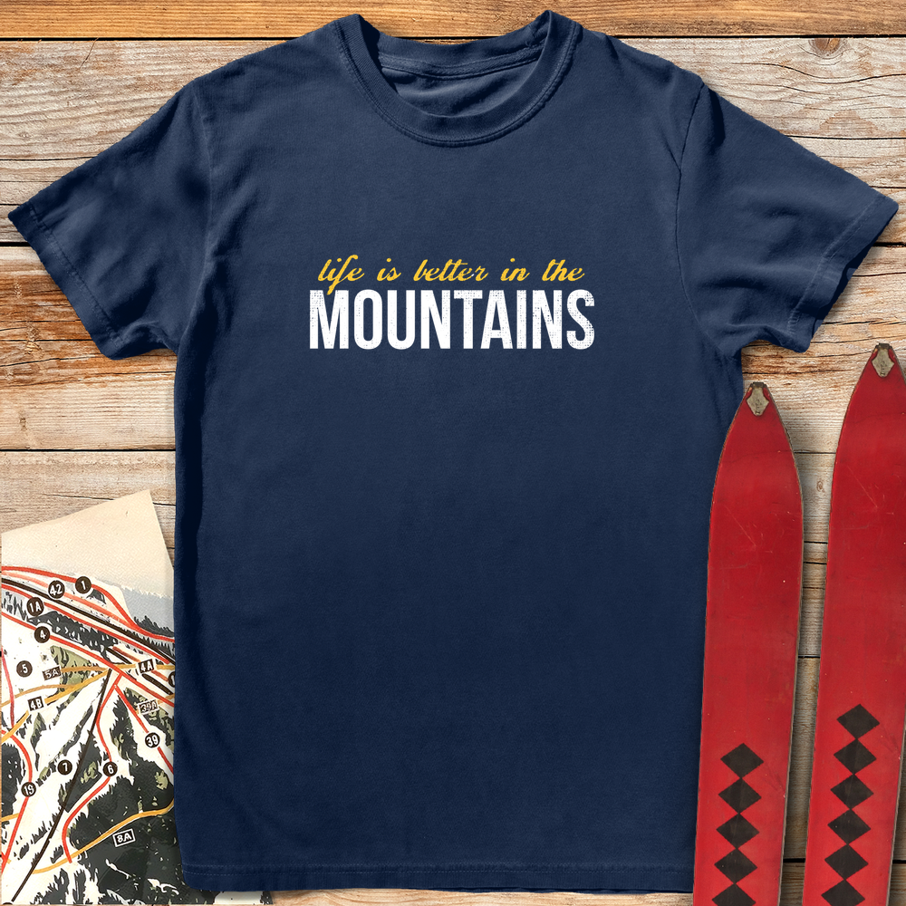 1043 Mountain Life White - Navy