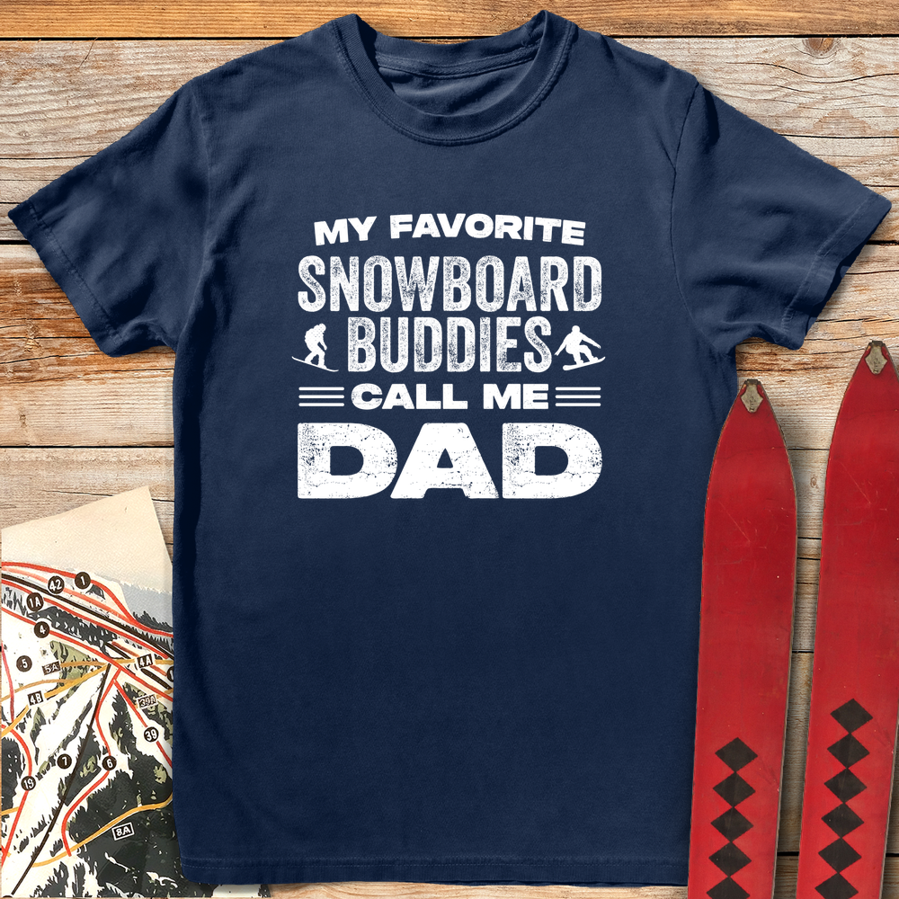 1035 Favorite Snowboard Buddies White - Navy