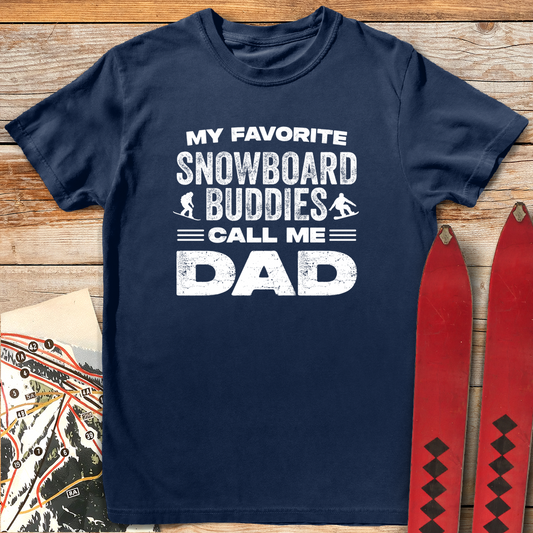1035 Favorite Snowboard Buddies White - Navy