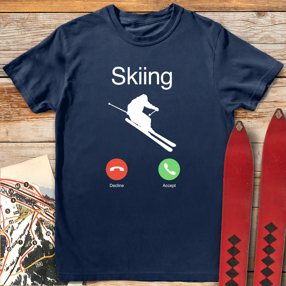 1028 Ski Call White - Navy