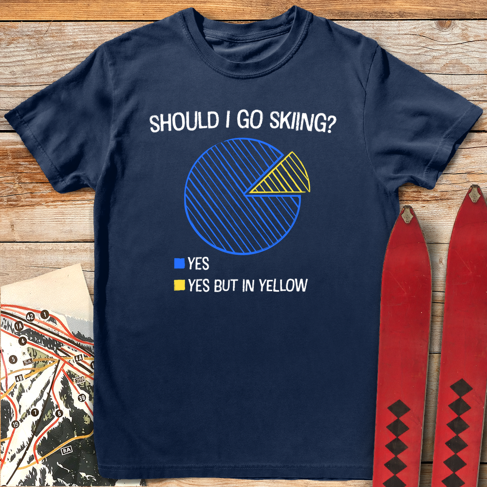 1027 Should I Ski White - Navy