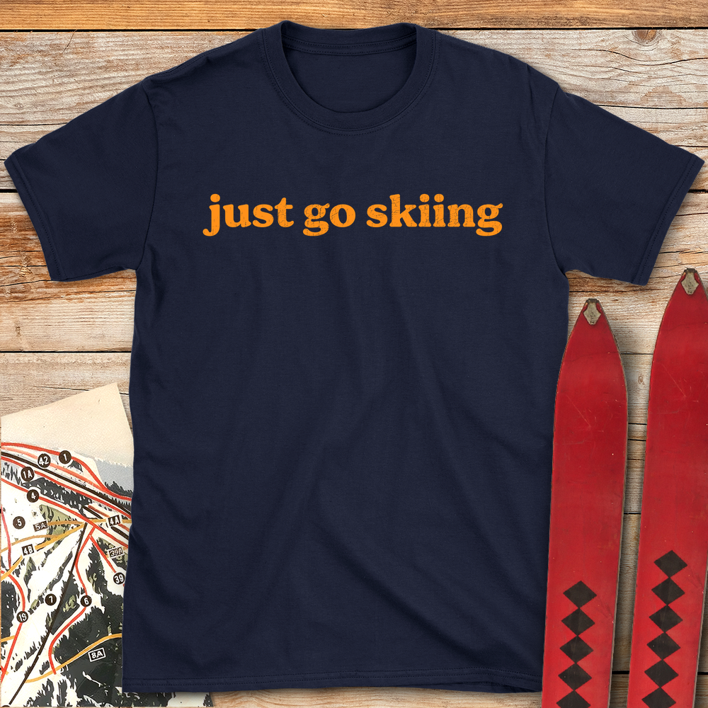 1061 Just Go Skiing White - Navy