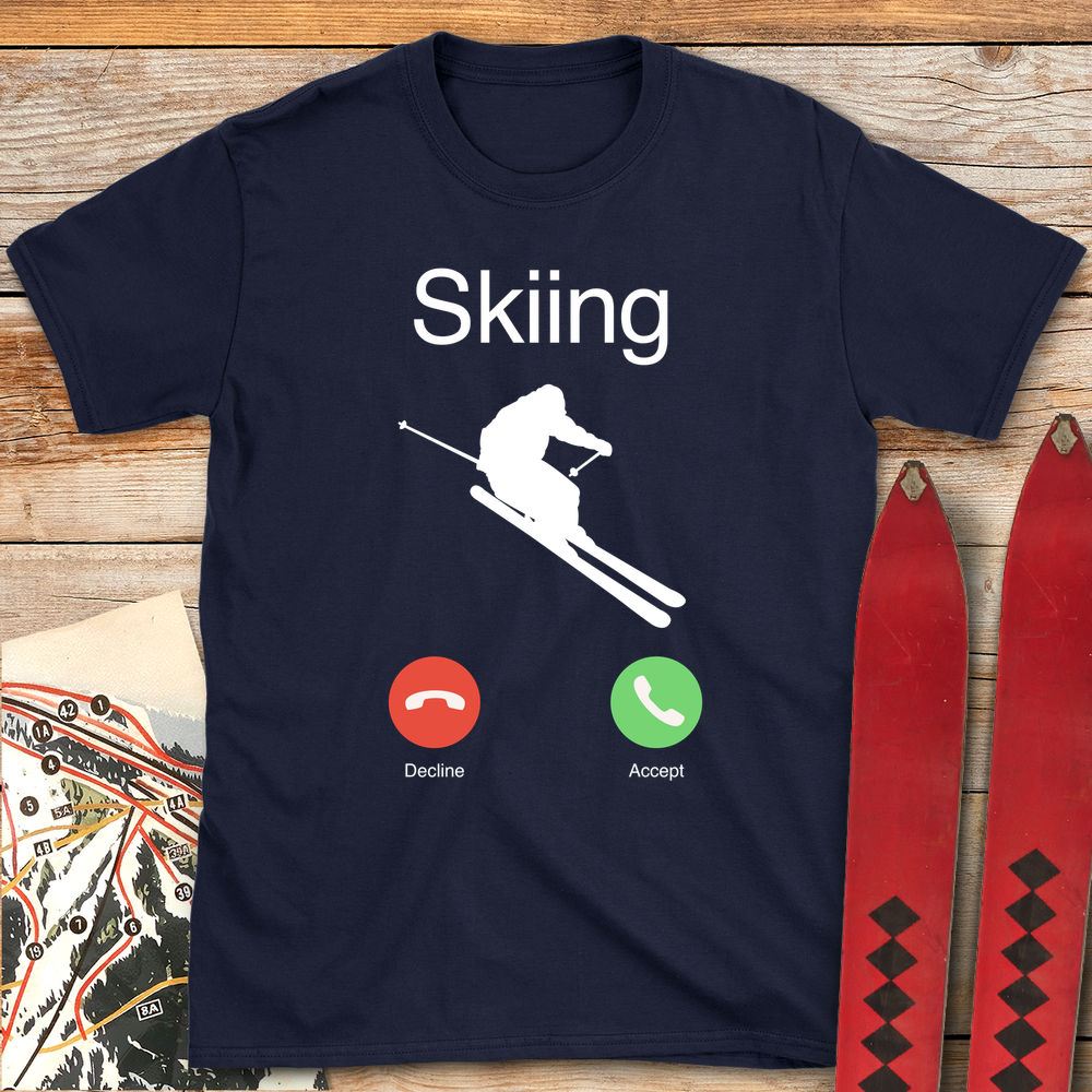 1028 Ski Call White - Navy