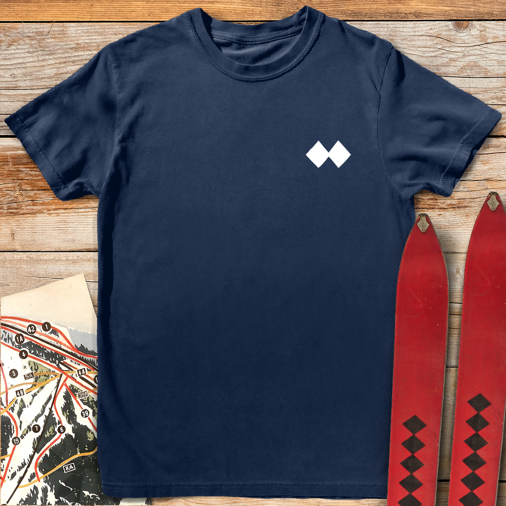 1084 Double Diamond Pocket White - Navy