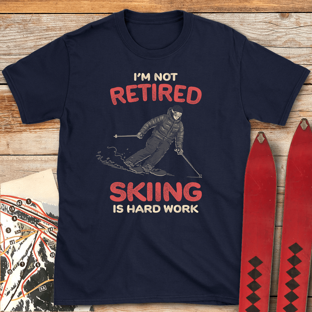 1094 I M Not Retired White - Navy