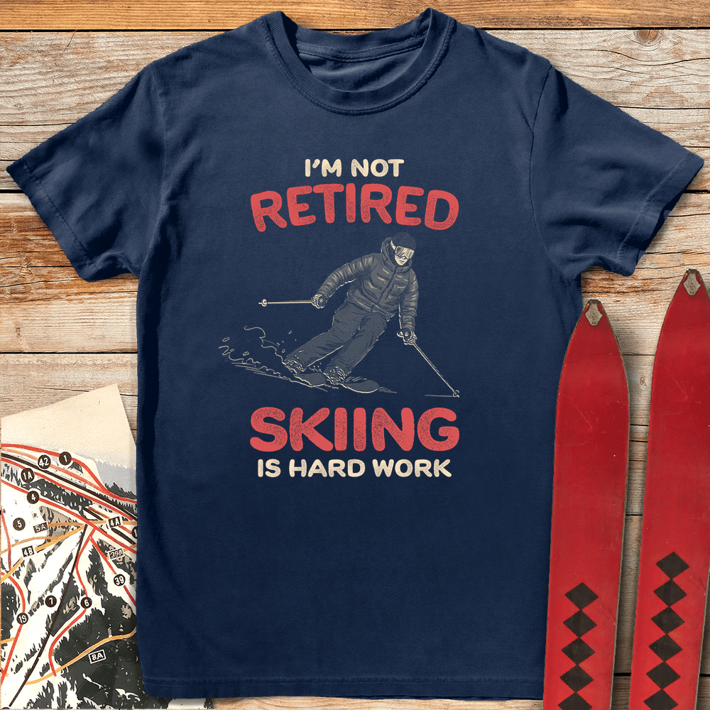 1094 I M Not Retired White - Navy