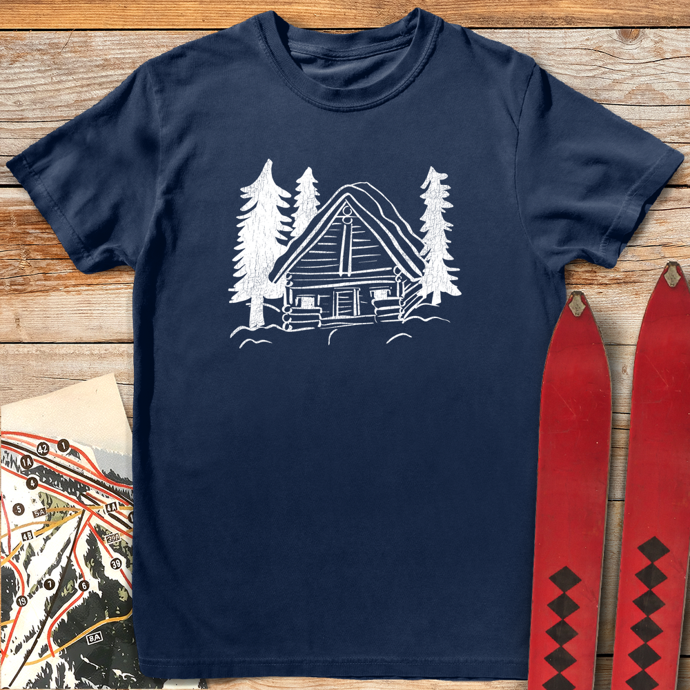 1118 Forest Cabin White - Navy