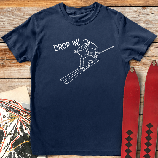 1123 Drop In Again White - Navy