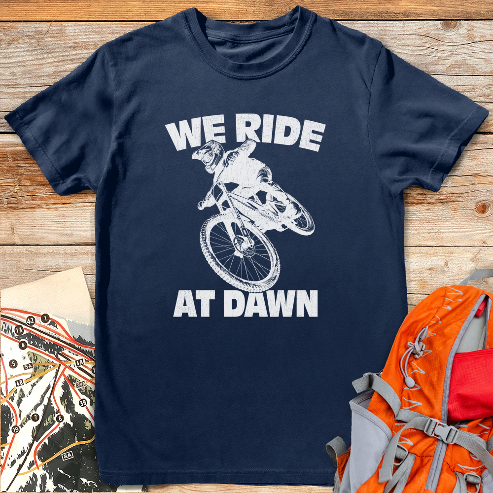1186 We Ride At Dawn Bike White - Navy