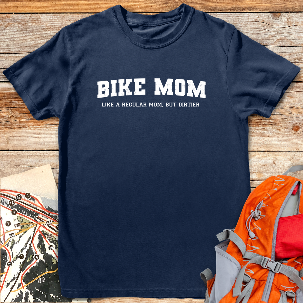 1196 Bike Mom White - Navy