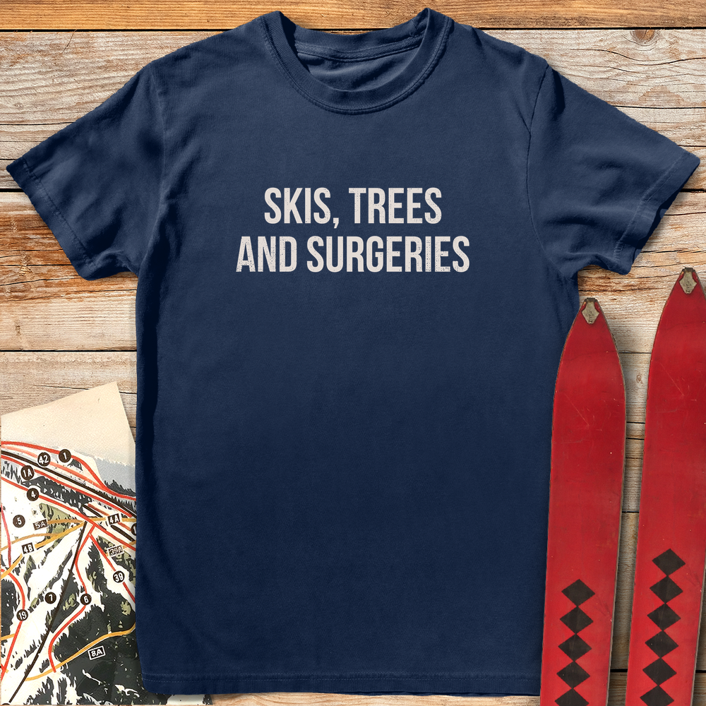 1202 Skis Trees Surgeries White - Navy
