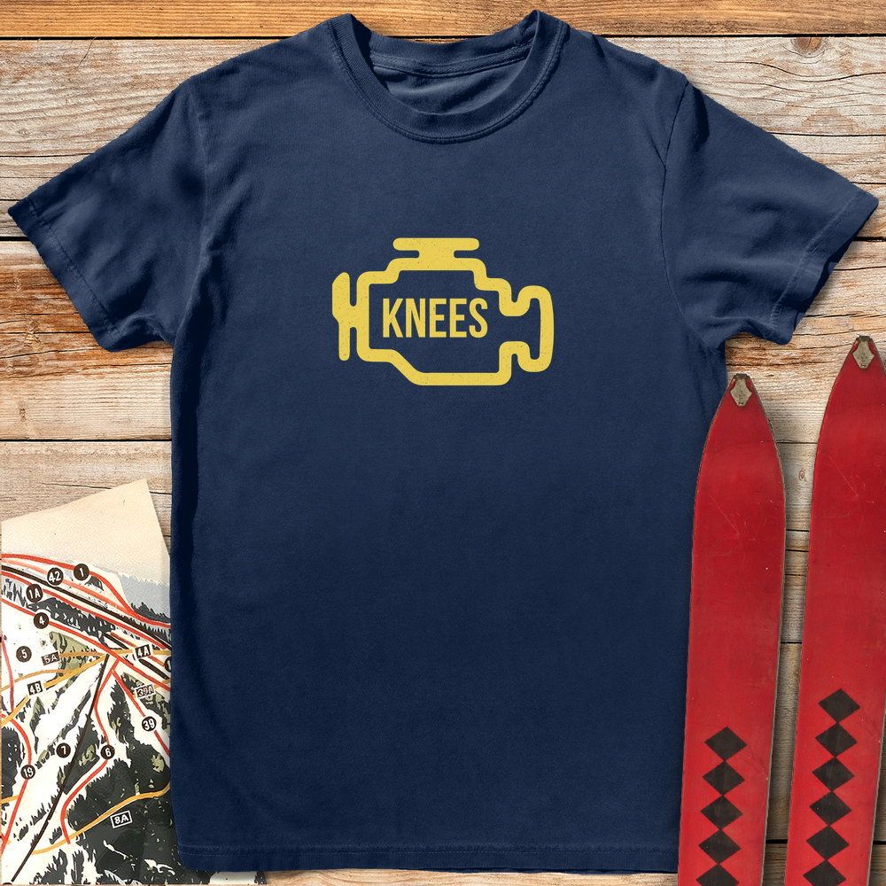 1211 Check Knees White - Navy