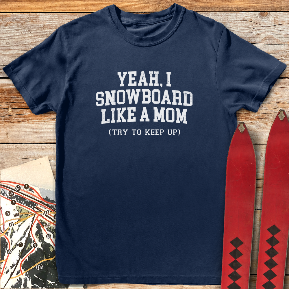 1248 Snowboard Like A Mom White - Navy