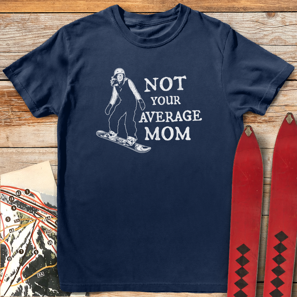 1244 Not Your Average Mom Snowboard White - Navy