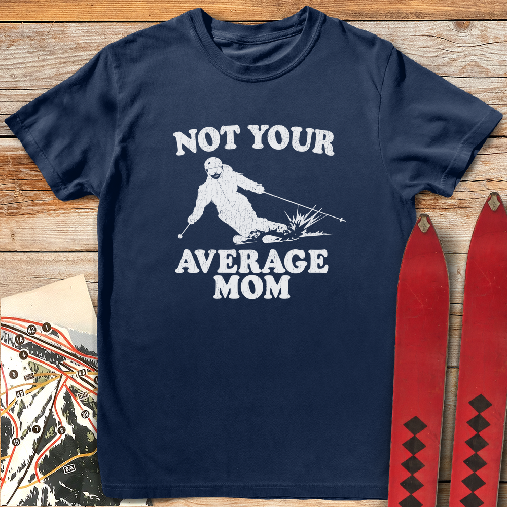 1243 Not Average Mom Ski White - Navy