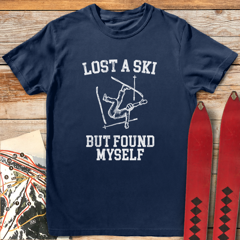1241 Lost Ski Found Myself White - Navy