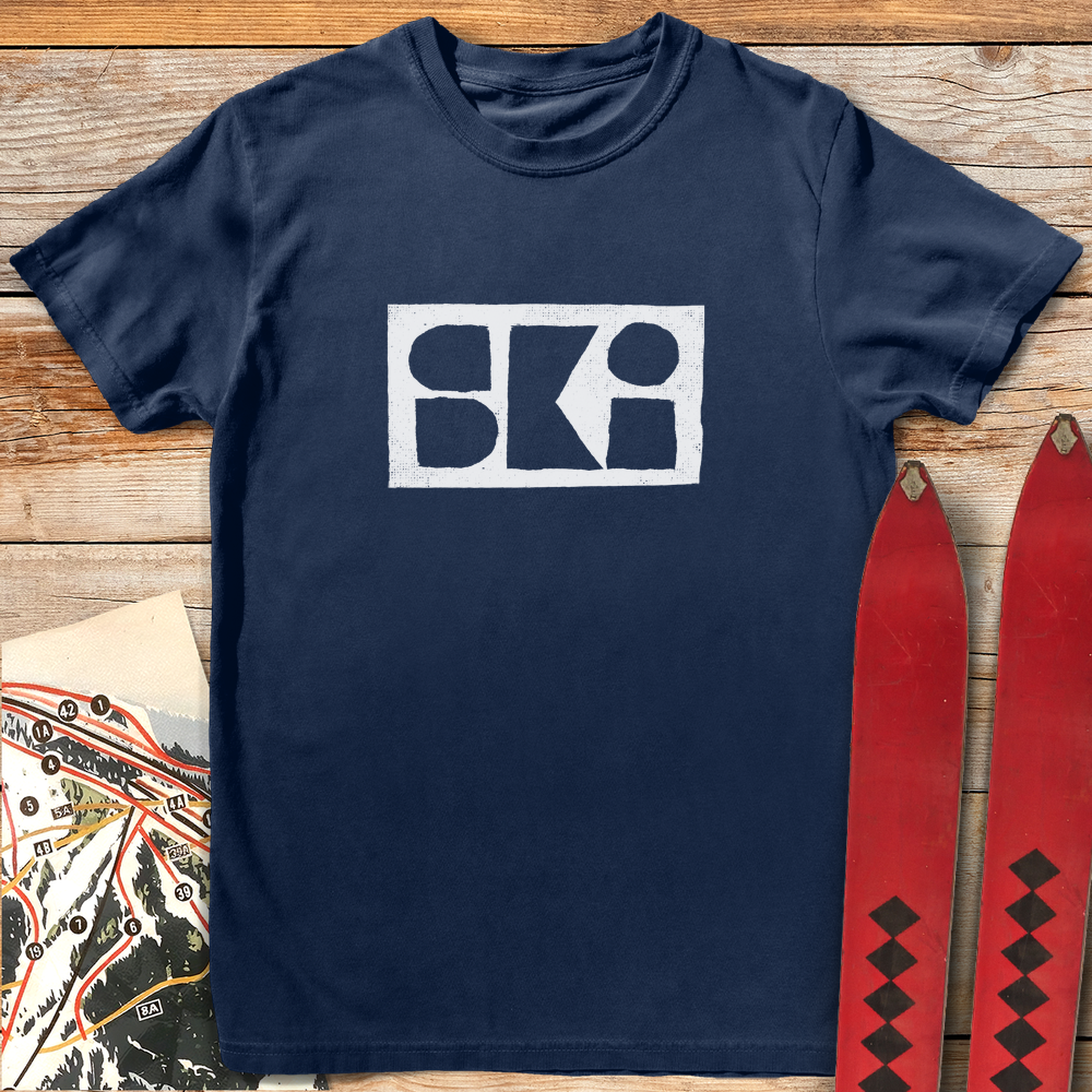 1260 Abstract Ski White - Navy