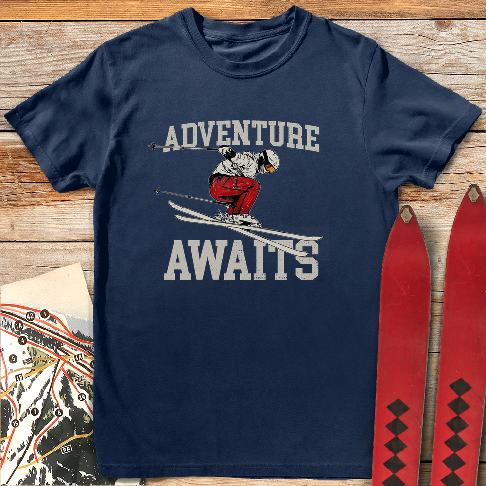 1269 Adventure Awaits Ski White - Navy