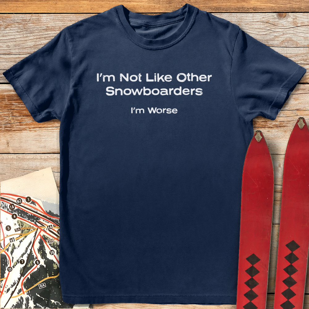 1274 Worse Snowboarder White - Navy