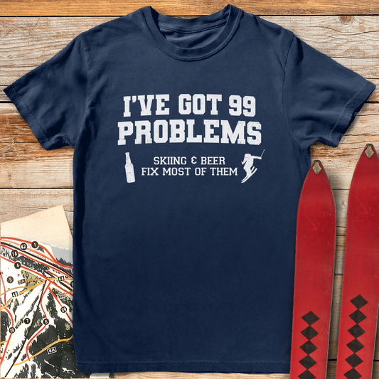 1282 99 Problems Ski Beer White - Navy