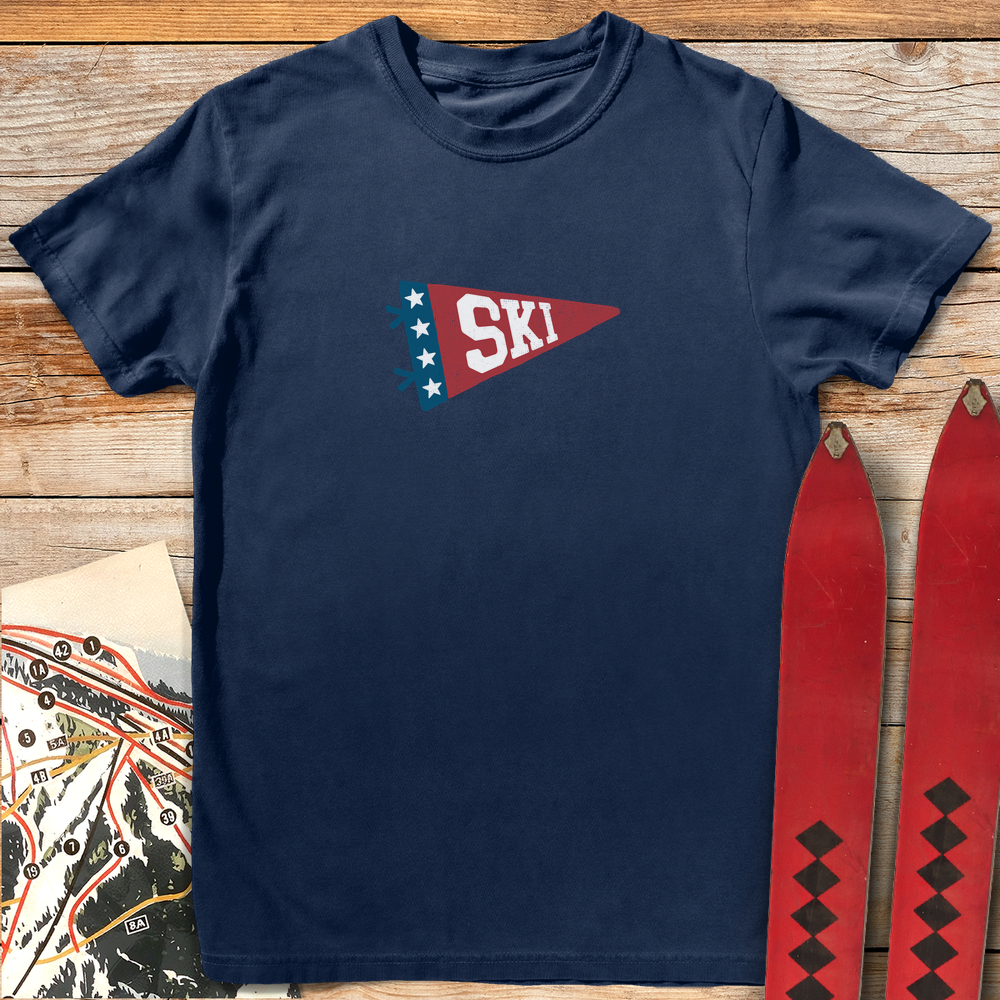 1300 Patriot Ski Flag White - Navy