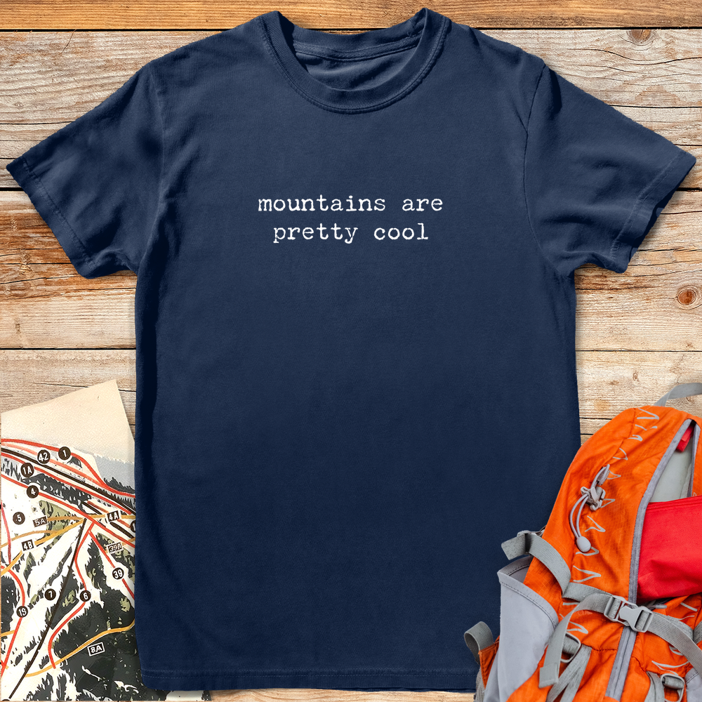 1310 Mountains Are Cool White - Navy