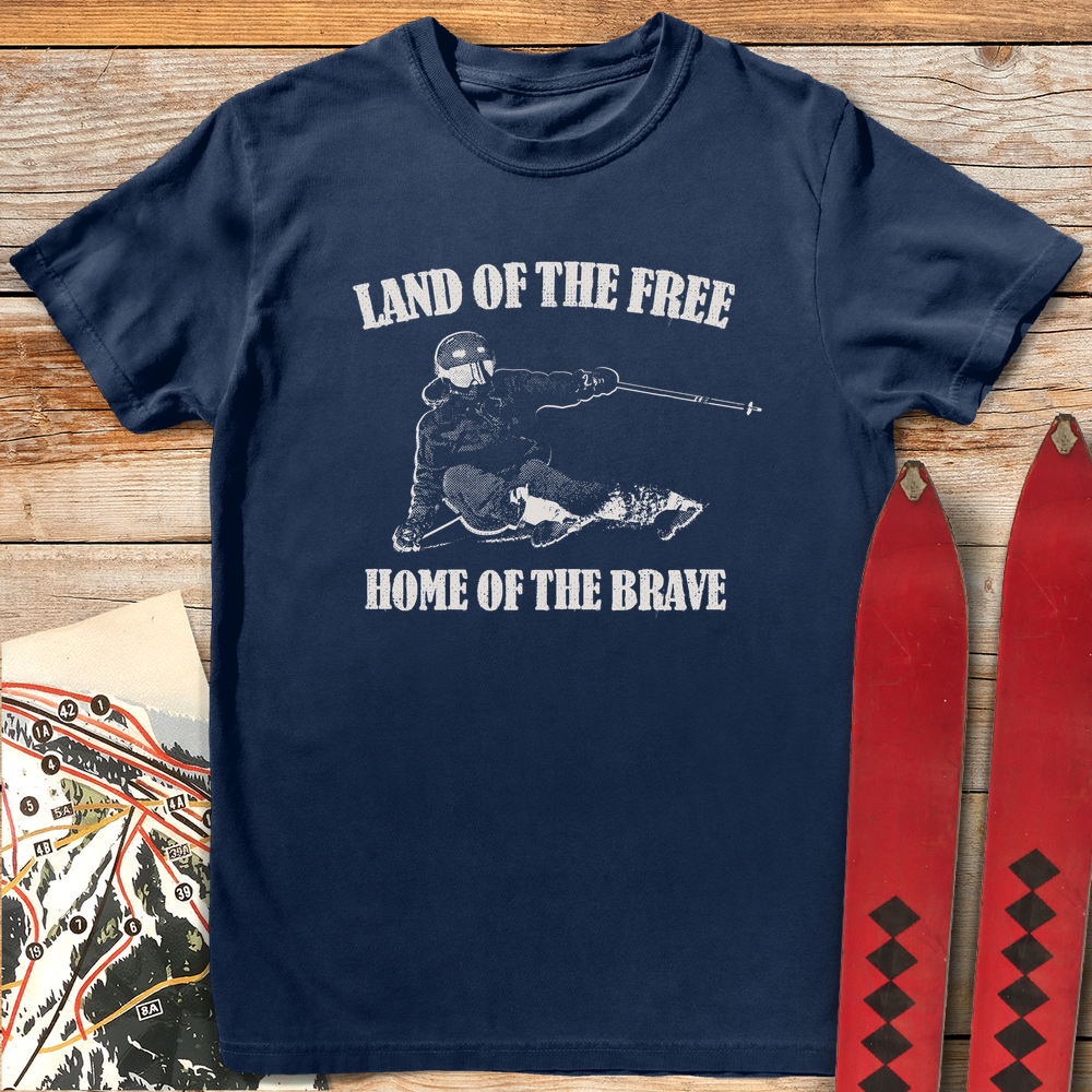 1337 Land Of The Free Ski White - Navy