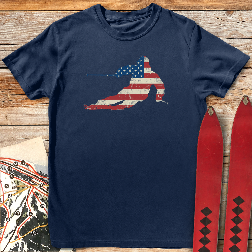 1329 Usa Flag Ski White - Navy