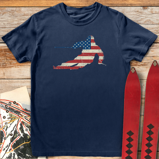 1329 Usa Flag Ski White - Navy