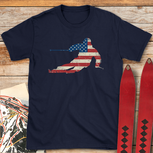 1329 Usa Flag Ski White - Navy