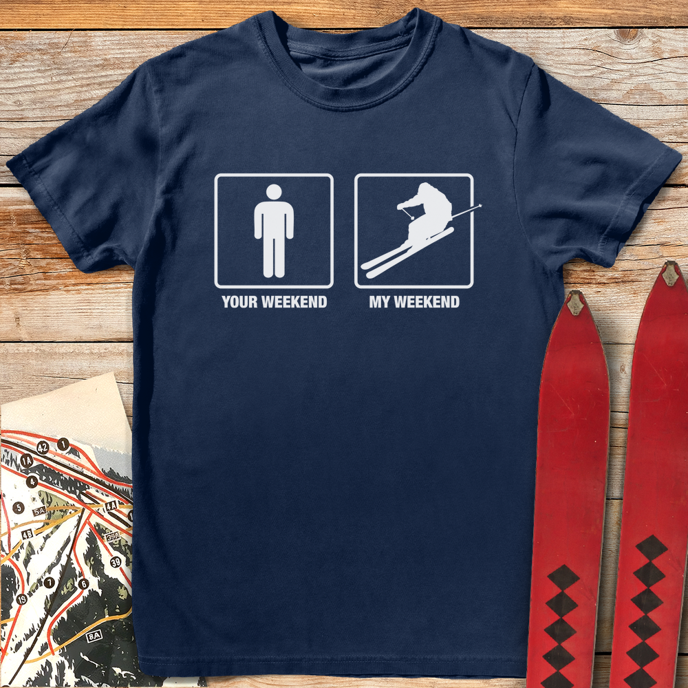 1346 My Ski Weekend White - Navy