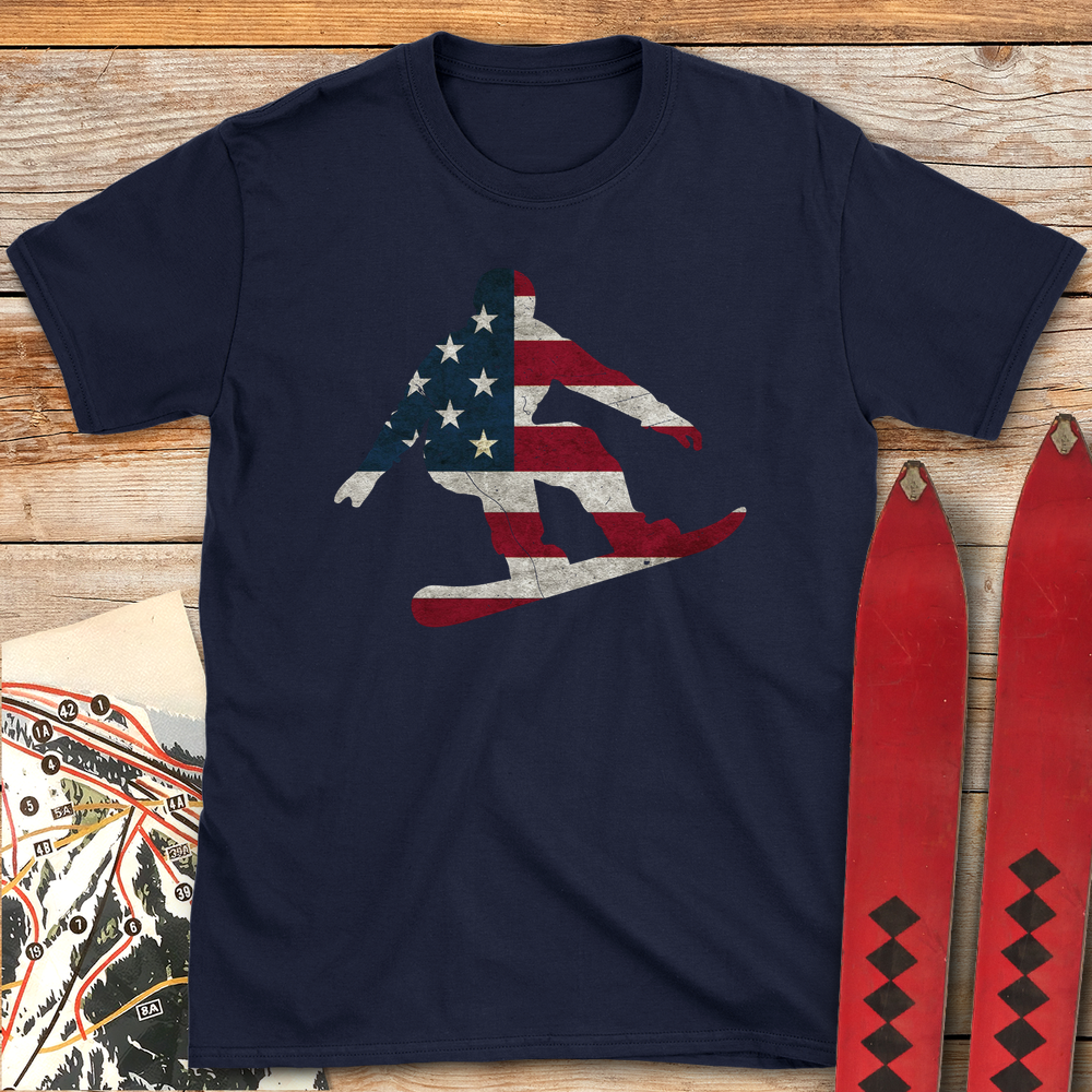 1349 Usa Flag Snowboard - Navy