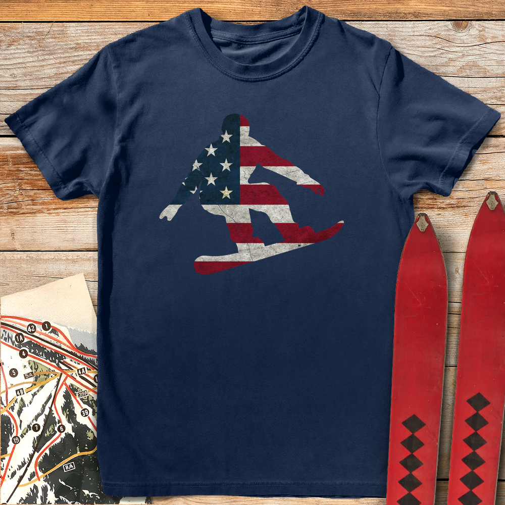 1349 Usa Flag Snowboard - Navy