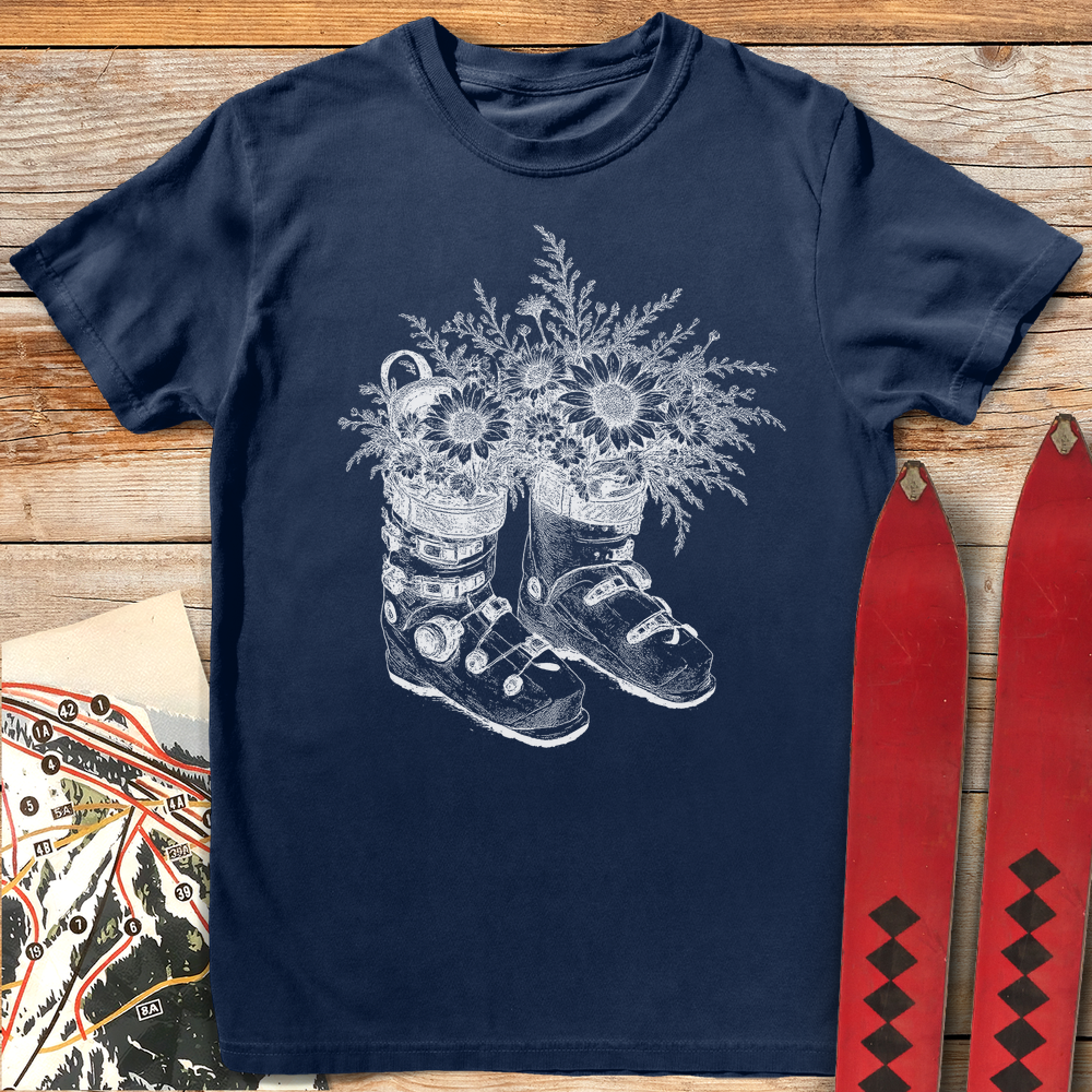 1356 Garden Ski Boots White - Navy