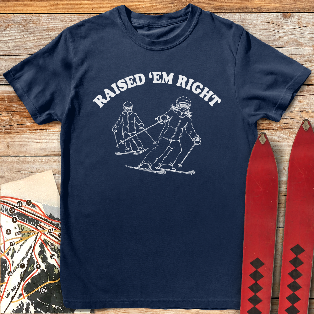 1370 Raised Them Right White - Navy