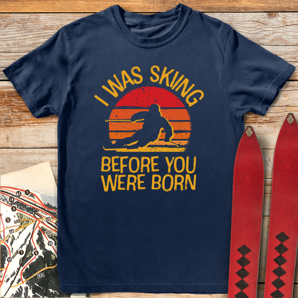 1373 Ski Before You White - Navy