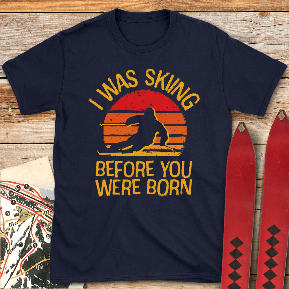 1373 Ski Before You White - Navy