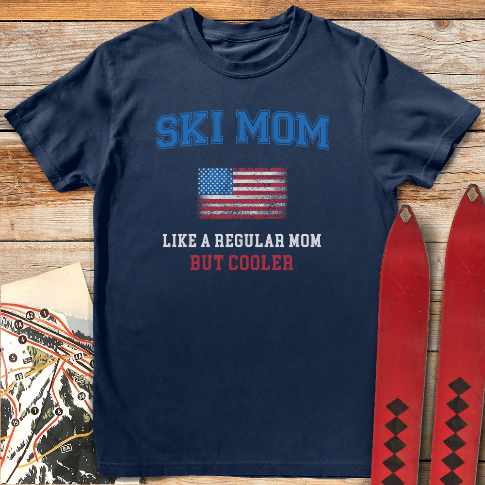 1425 Ski Mom Usa White - Navy