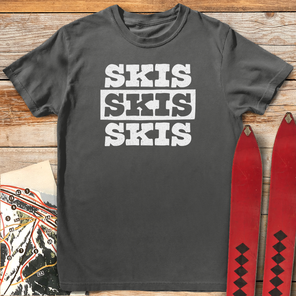 636 Skis Skis Skis White - Pepper