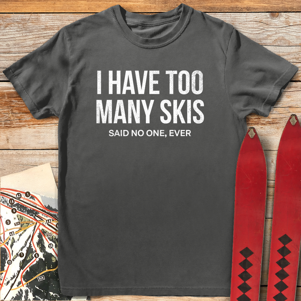 693 Too Many Skis White - Pepper