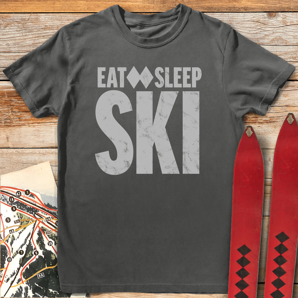 788 Eat Sleep Ski White - Pepper