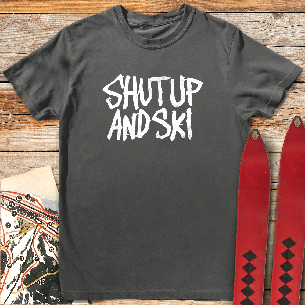 1167 Shut Up And Ski White - Pepper