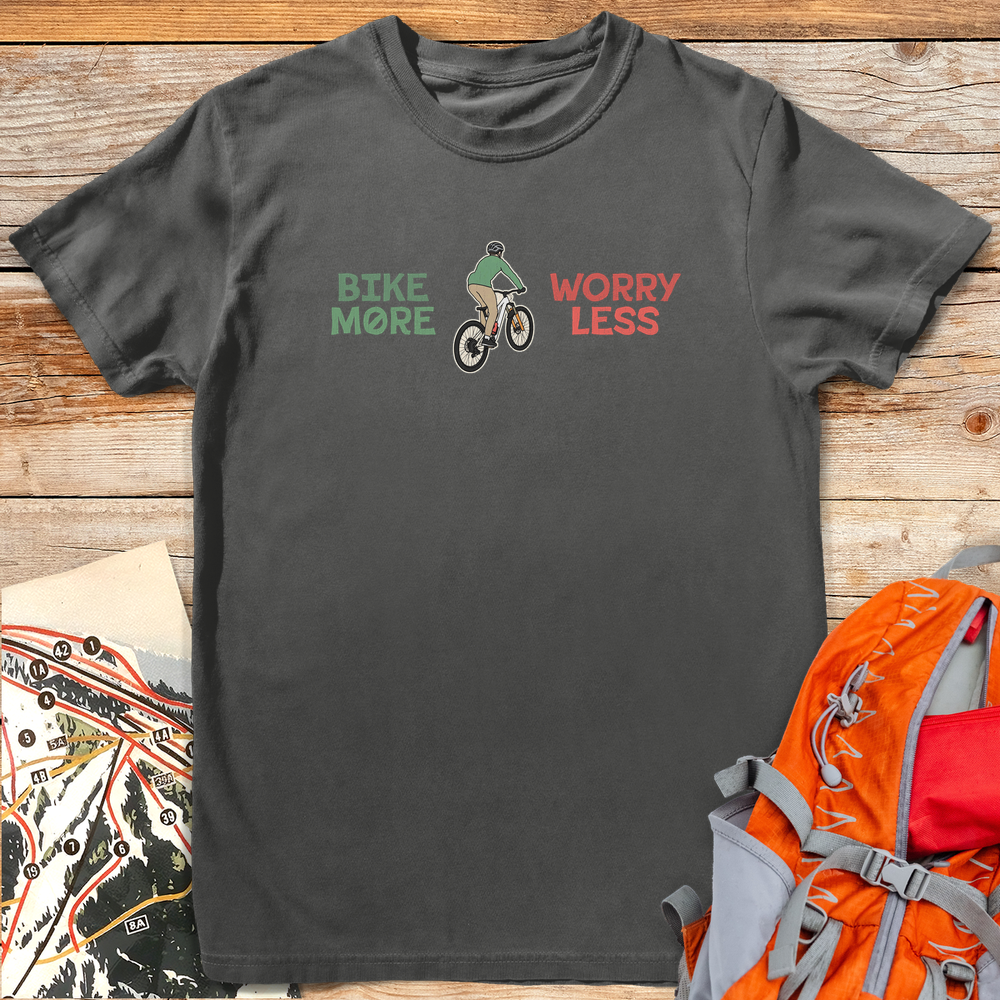 1236 Bike More Worry Less White - Pepper