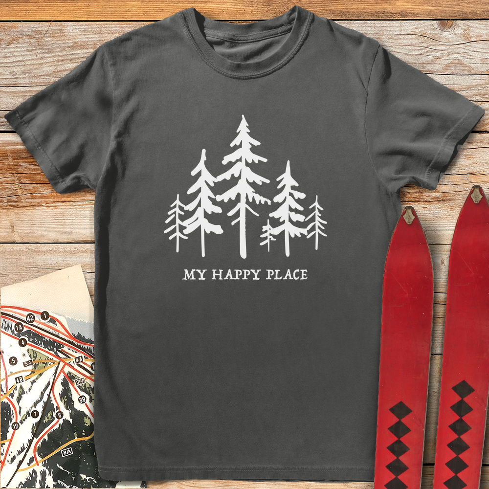 1296 Happy Place Trees White - Pepper