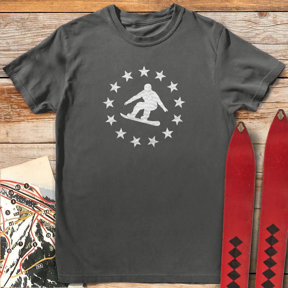 1330 Star Spangled Snowboarder White - Pepper