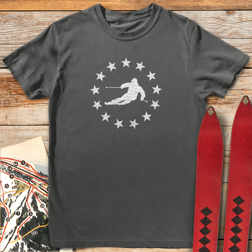 1328 Star Spangled Skier White - Pepper