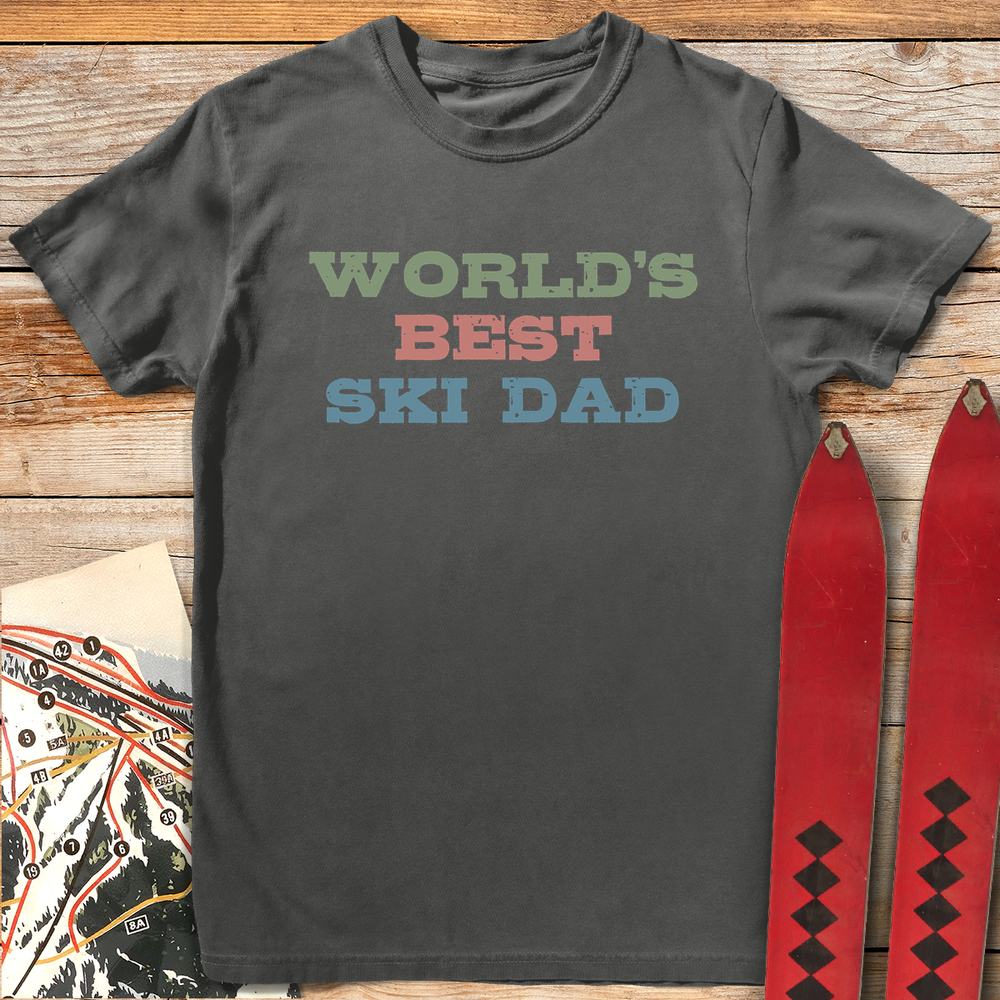 1403 World S Best Ski Dad White - Pepper