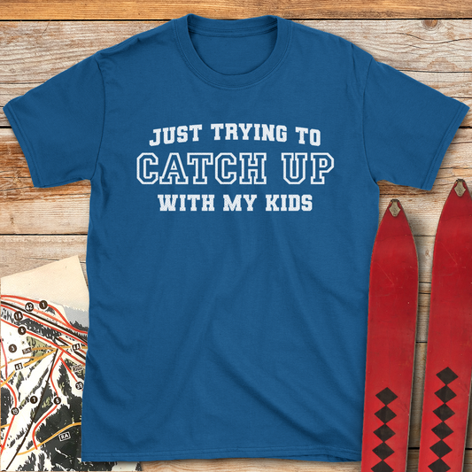 655 Catch My Kids White - Royal