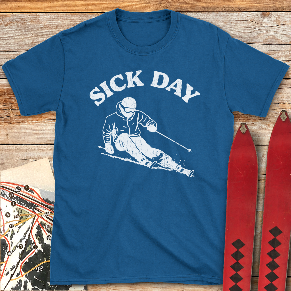 664 Sick Day Skier White - Royal