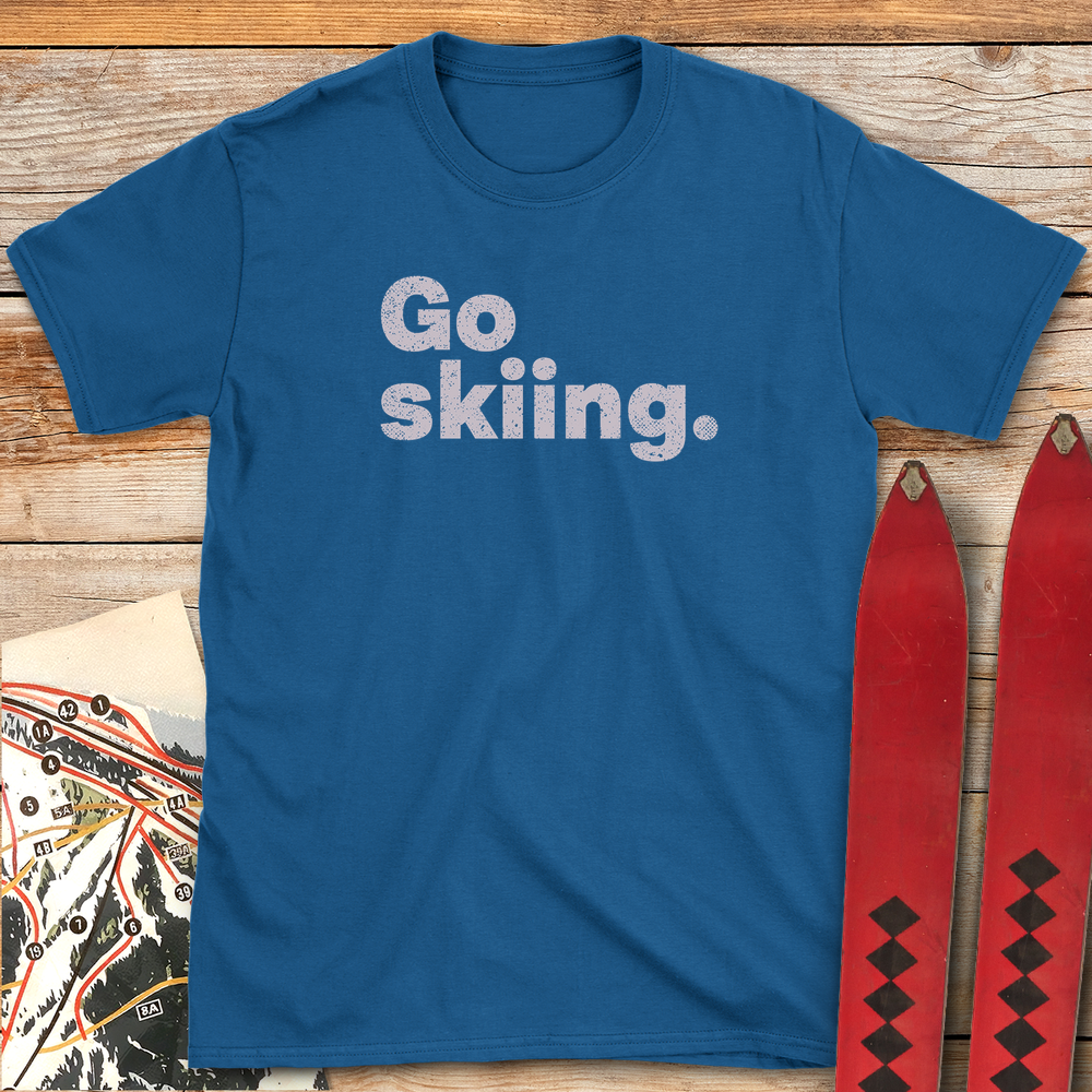 683 Go Skiing Period White - Royal